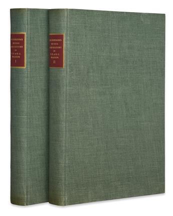 WASSON, VALENTINA PAVLOVNA and R. GORDON. Mushrooms, Russia, and History.  2 vols.  1957